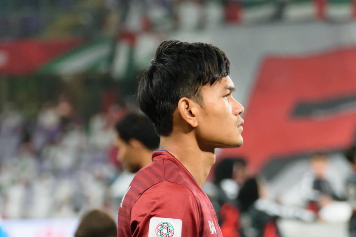 Adisak Kraisorn, famous Buriram-born footballer, at the 2019 AFC Asian Cup
