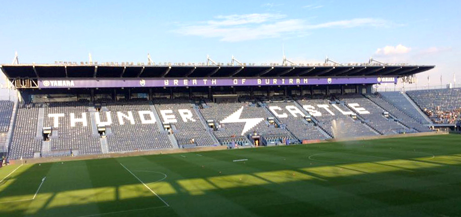 Inside Chang Arena during a Buriram United FC match