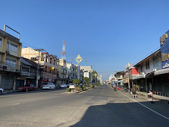 A street in Buriram city, Thailand