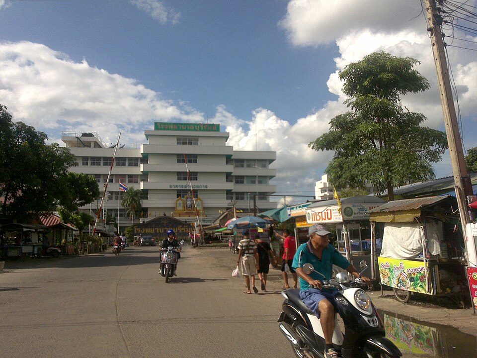 Buriram Hospital main building, Buriram city, Thailand